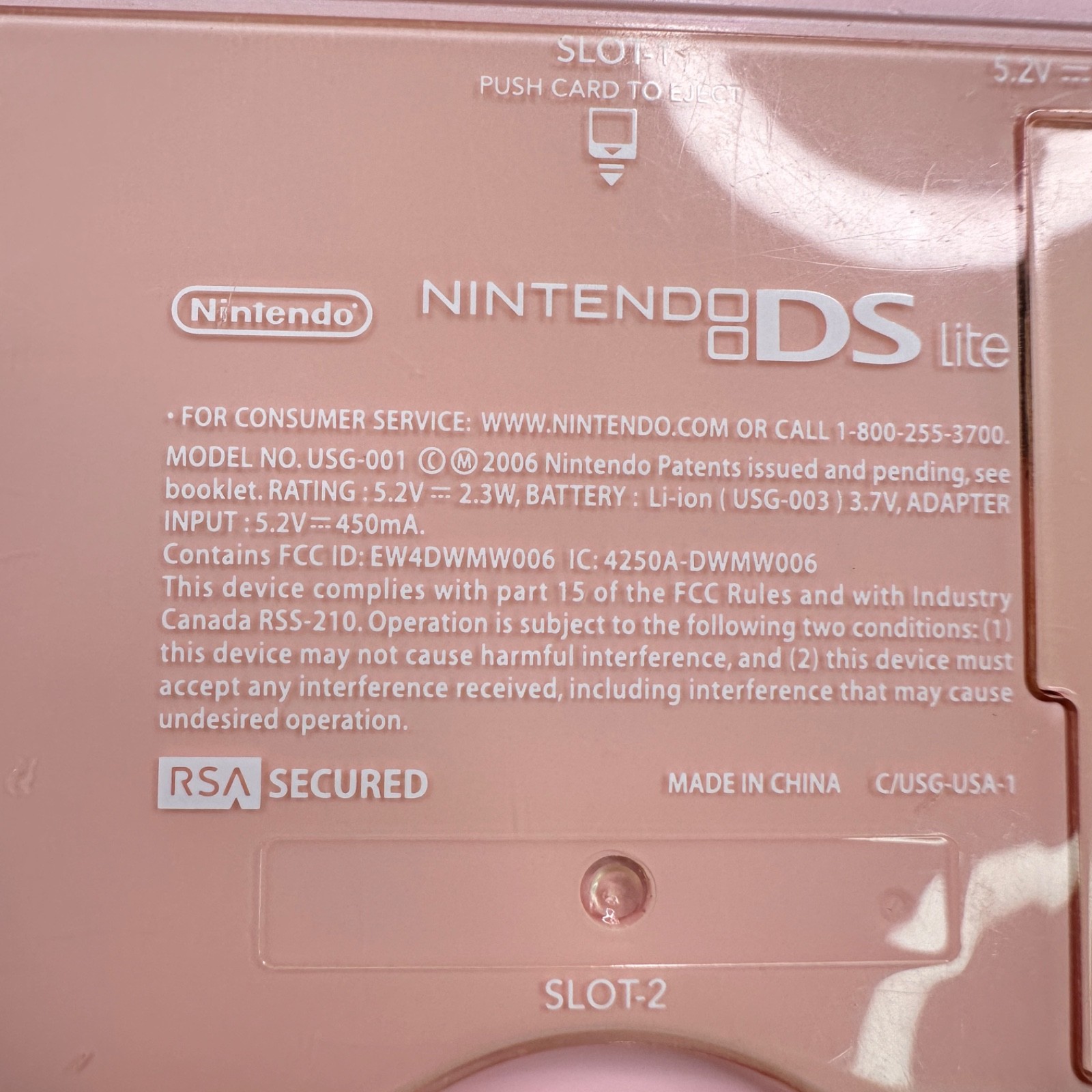 All OEM Nintendo DS Lite PINK With Box, Case, Charger, Manuals Tested Working