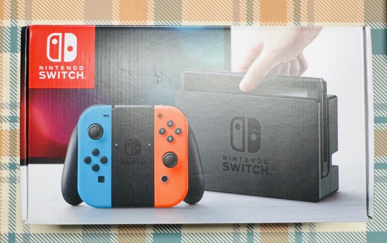 Nintendo Switch V1 Game Console HAC-001 Red/Blue Joy cons Tested/Working 00215