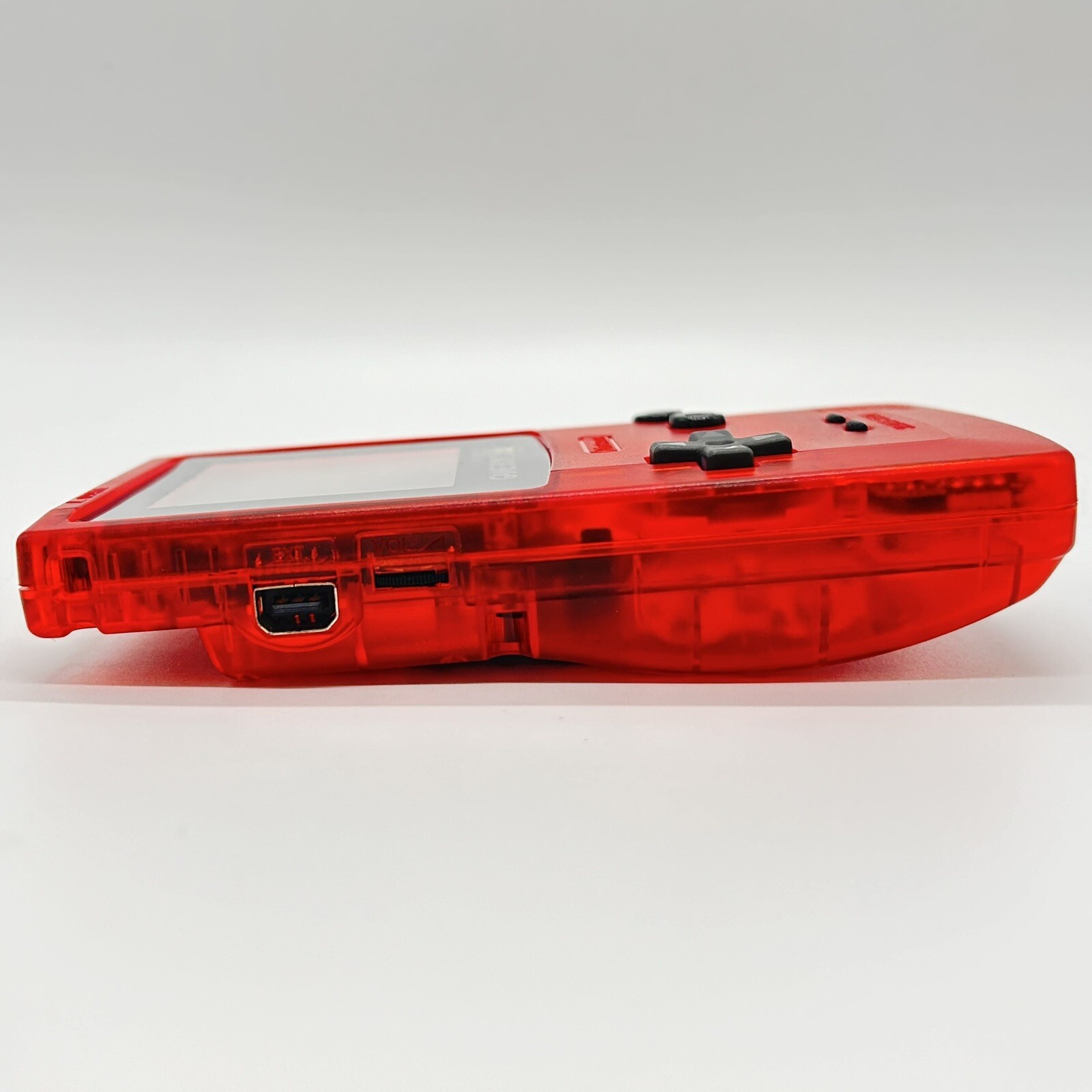 Costomized Gameboy Color Clear Red Handheld System Console New Shell & Screen!