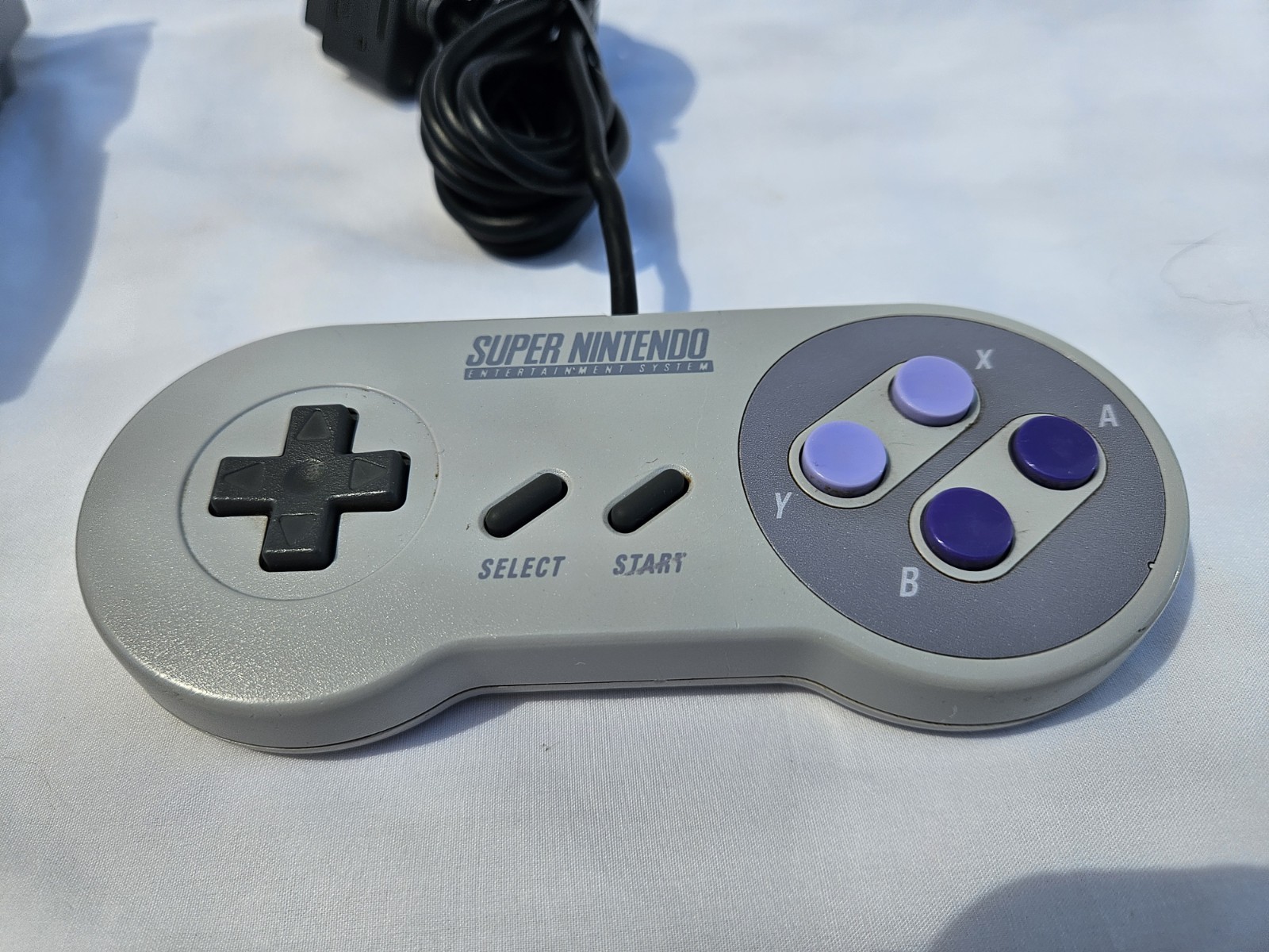 Super Nintendo SNES Console System Bundle w/OEM Controller Cables Game WORKING