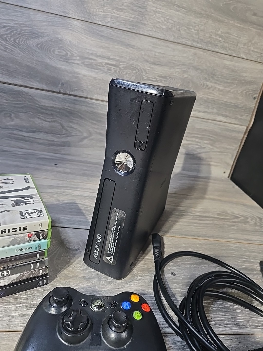 Xbox 360 S Matte 4GB Slim Black Console Bundle W / Cords& 7 Games – Tested #2
