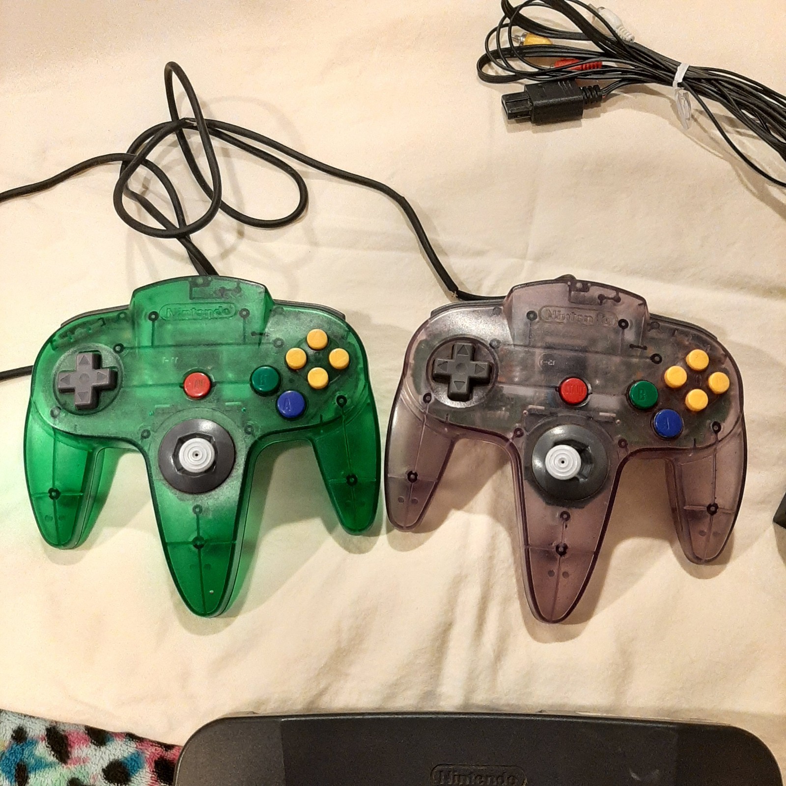 Nintendo 64 Console And 2 Conrollers ONLY – NUS-001 (USA) – Charcoal Tested