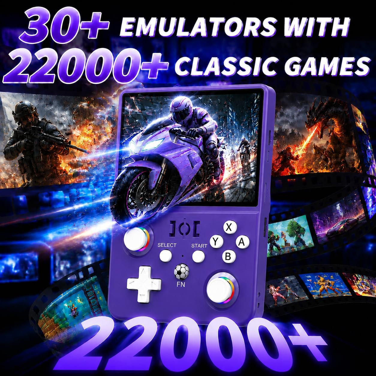 R36MAX2 Retro Handheld Game Console, 4.5-Inch 1024X768 IPS Screen, 128GB 22000+