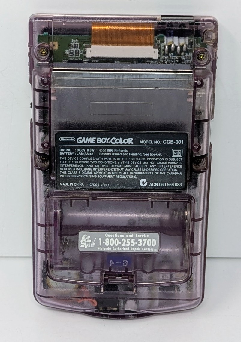 Nintendo Game Boy Color Atomic Purple Handheld System – Working- Sound Issue