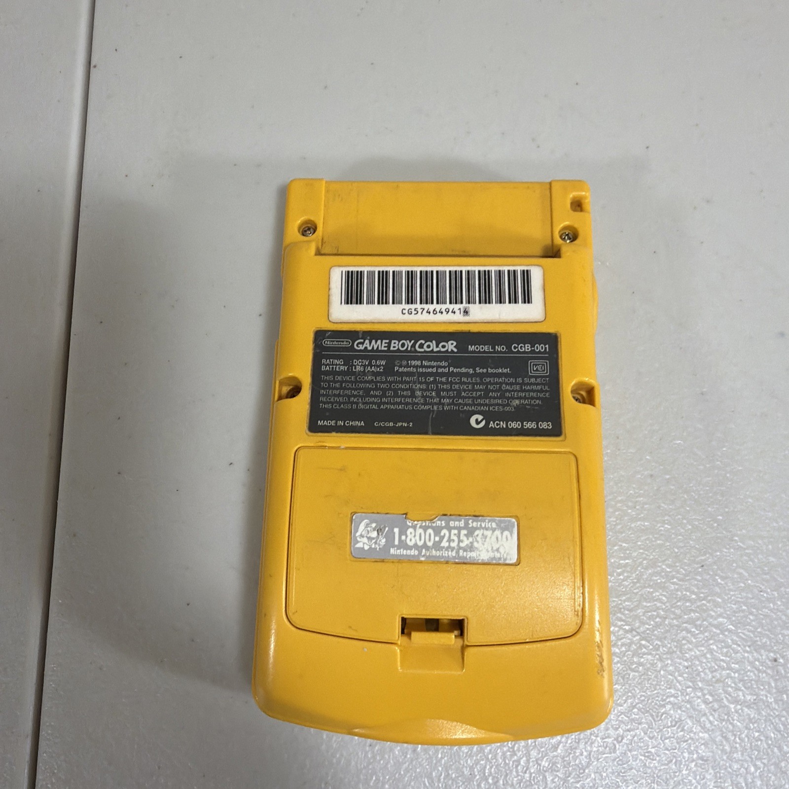 Nintendo Game Boy Color Console GBC CGB-001 – Dandelion Yellow – 100% OEM- Works