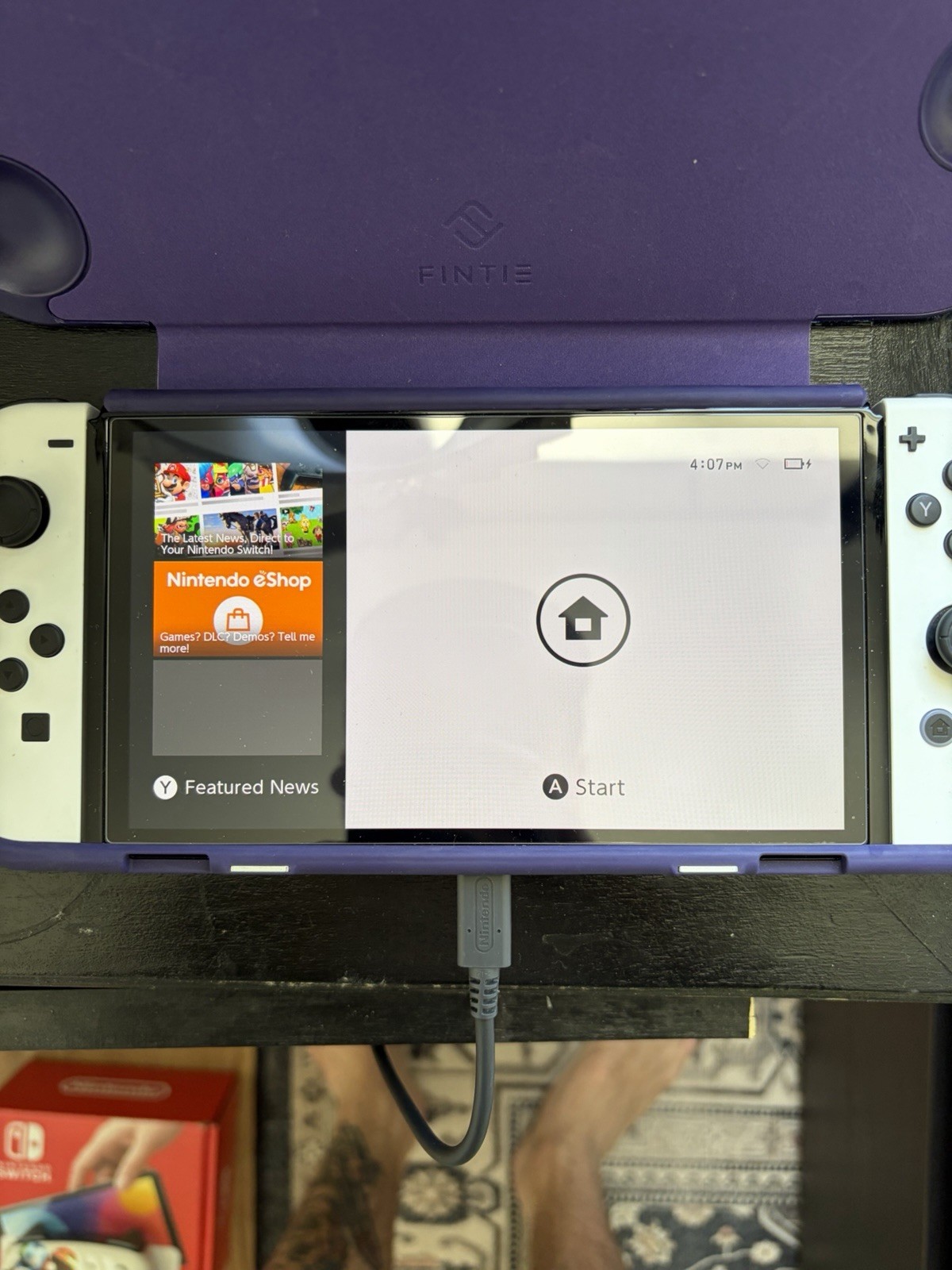 Nintendo Switch OLED White Bundle – 6 Games, Controller, Case – Near Mint in Box