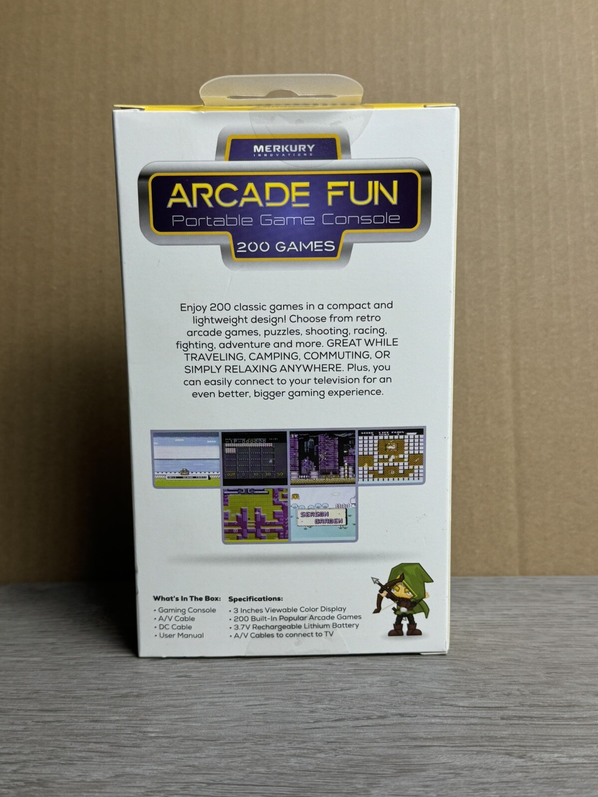 Portable Arcade Game Console Game Boy Style 200 Games Merkury Innovations