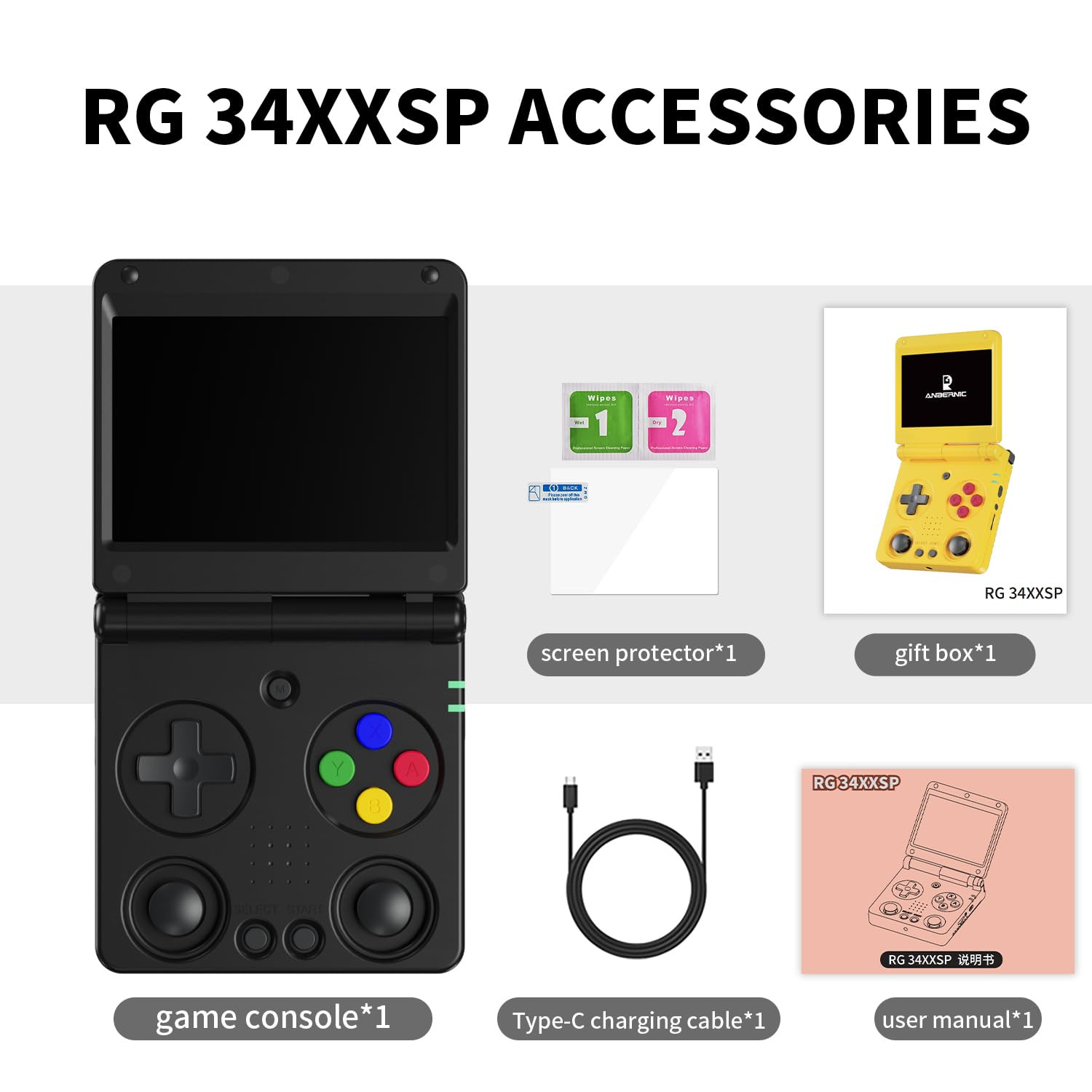 Retro Handheld Game Console with 64G, 5532 Games, 5G WiFi, Bluetooth, HDMI