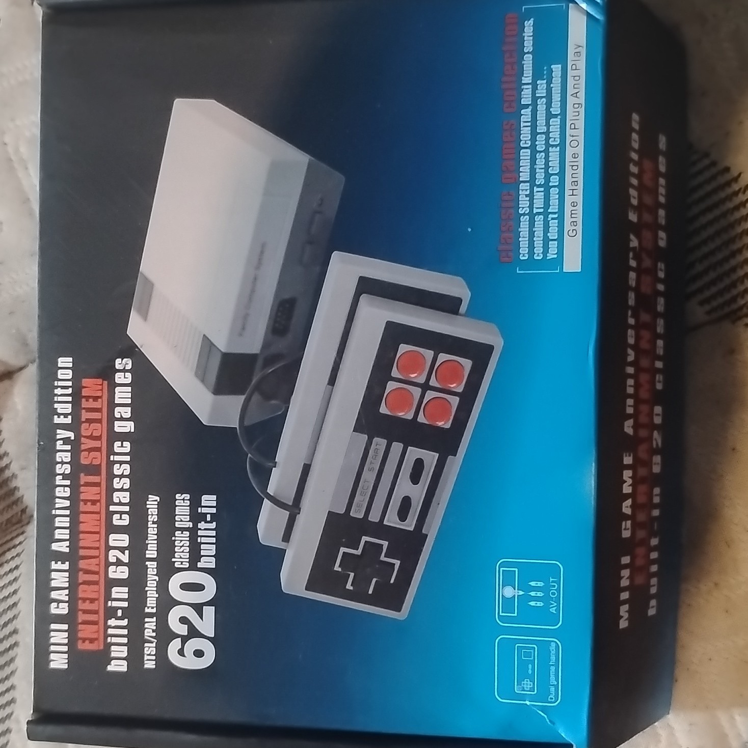 Mini Game Anniversary Edition NES Home Console AV Out NTSC/PAL, 620 Games