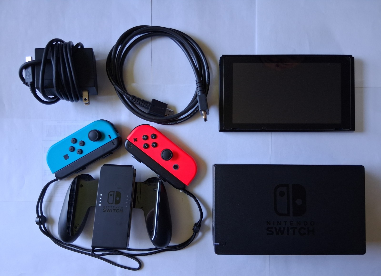 Nintendo Switch with Neon Blue and Neon Red Joy-Con (HAC-001-01)