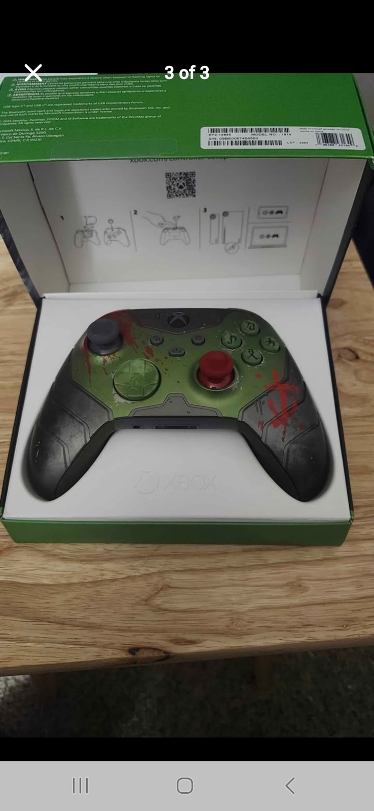 Xbox Series X Console with New Doom Dark Ages controller and 2TB expansion card