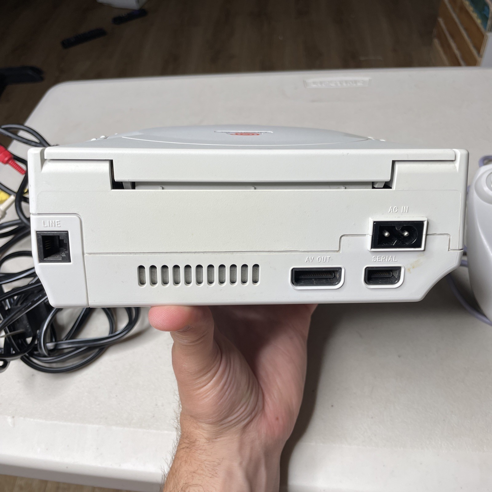 SEGA Dreamcast Console White Hkt-3020 with Controller, Cables, Tested Works