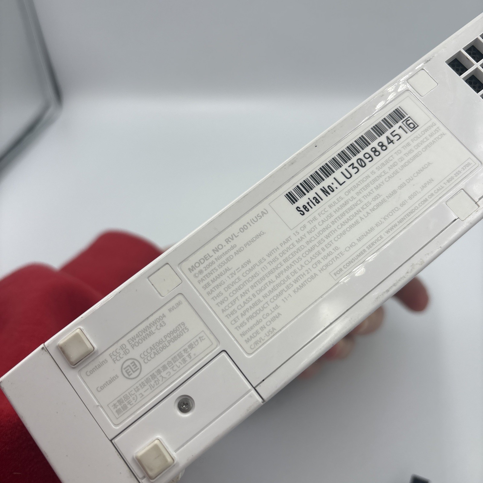 Nintendo Wii RVL-001 Console – White *missing flap