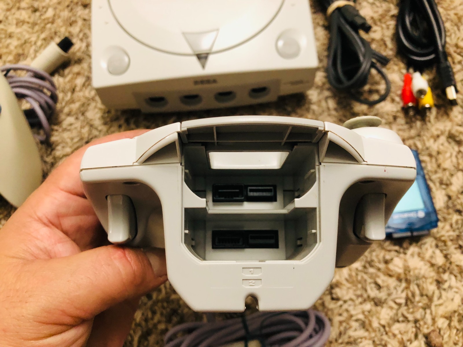 Sega Dreamcast Console System HKT-3020 With 2 Controllers & Memory Card TESTED3!