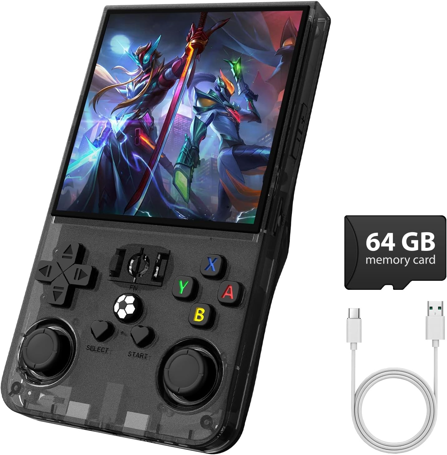 R36MAX Black Handheld 4000mAh 64GB Retro