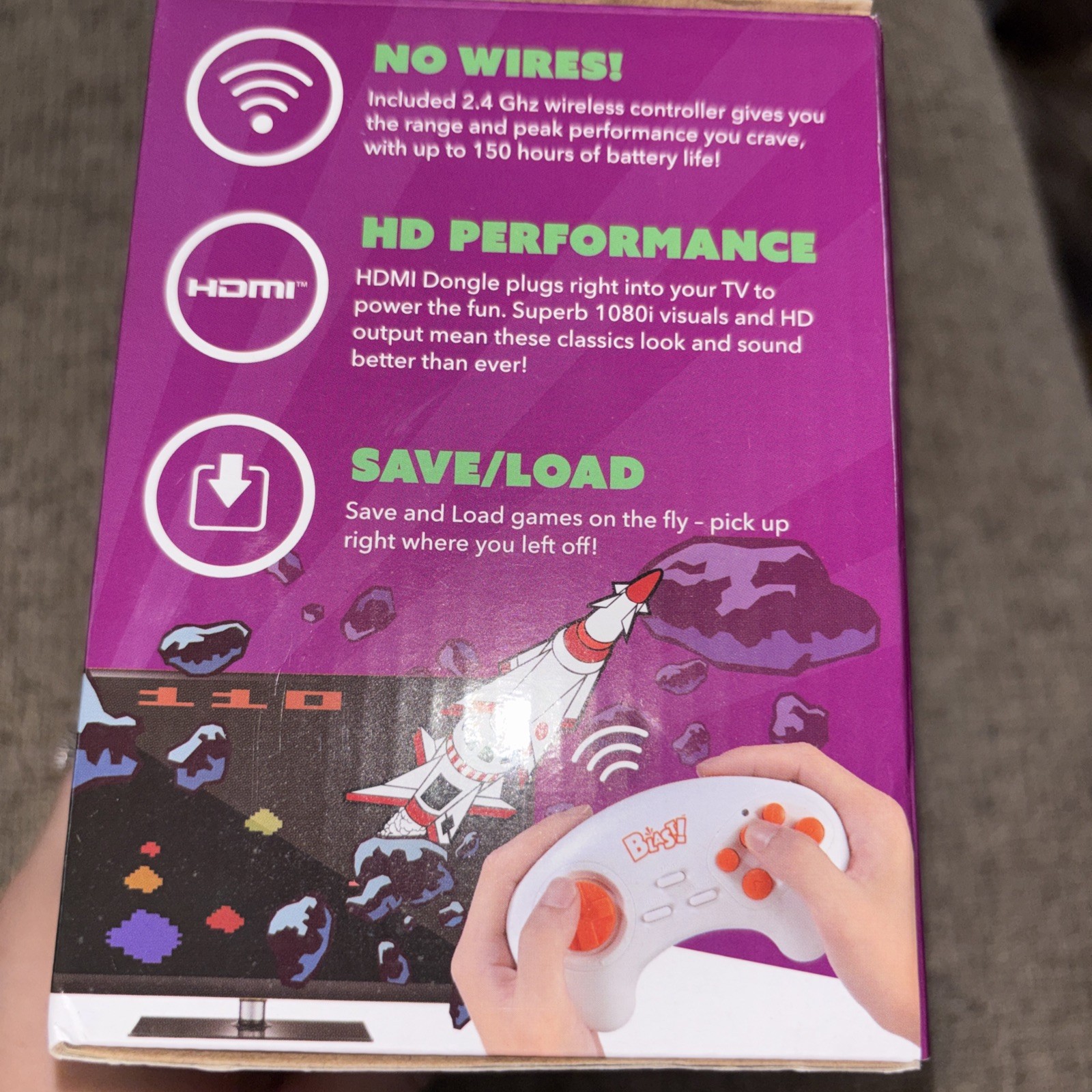 AtGames Atari Flashback Blast! Vol. 2 Retro Gaming Console – Purple