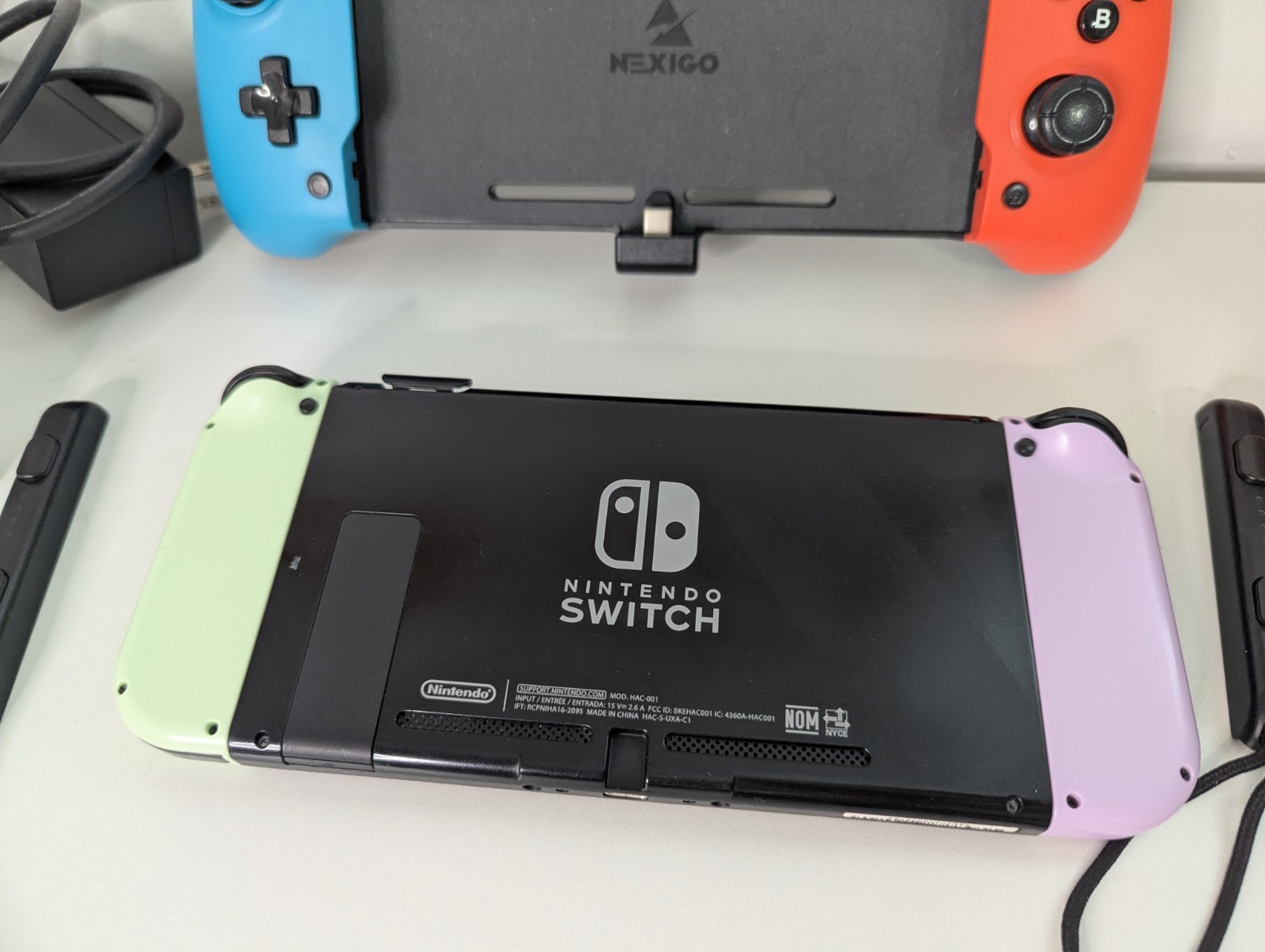 Nintendo Switch Console w/ Green & Purple Joy-Con, White Dock, USB-C