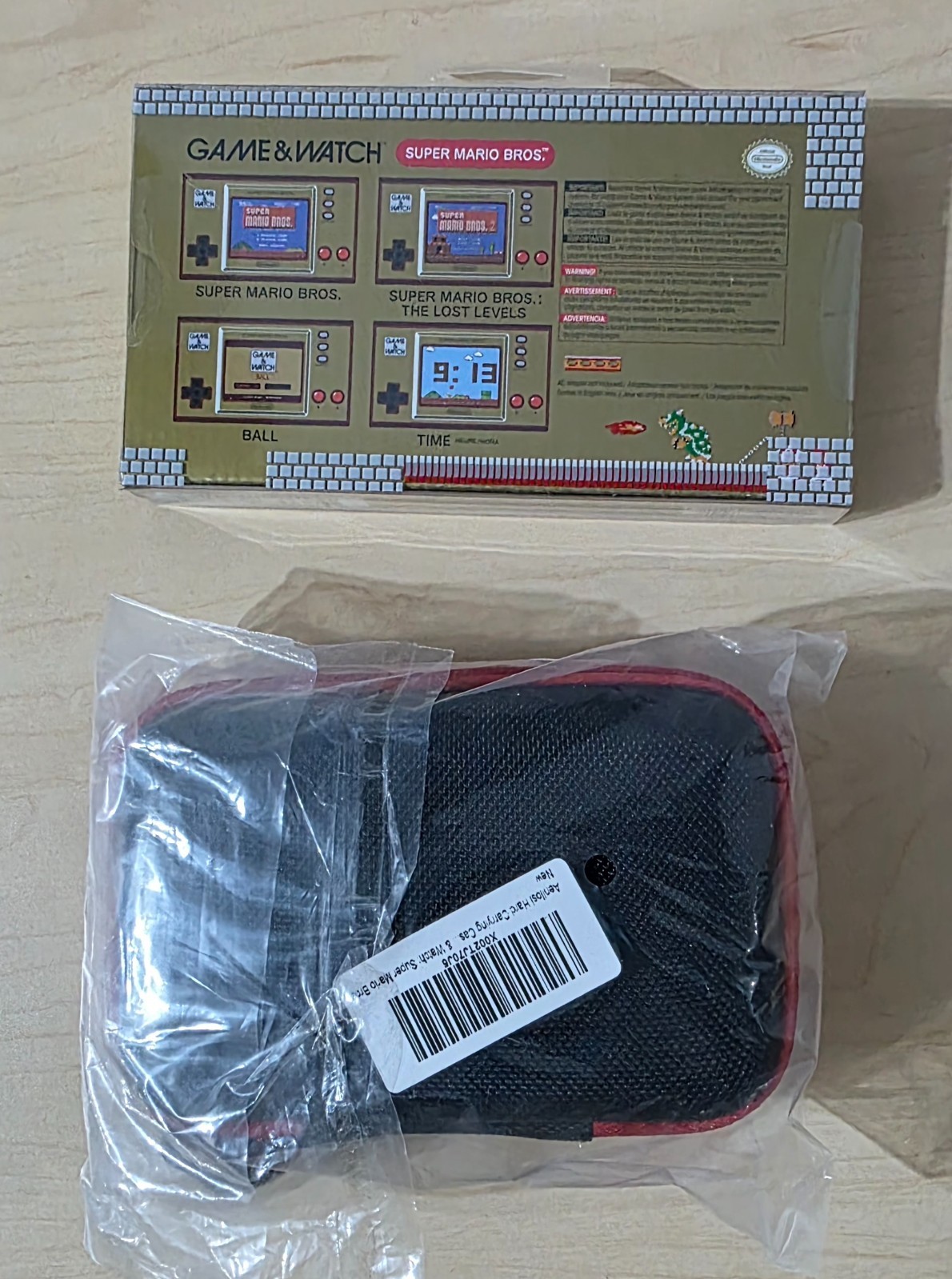 New Sealed Nintendo Game & Watch Color Screen Super Mario Bros & Hard Shell Case