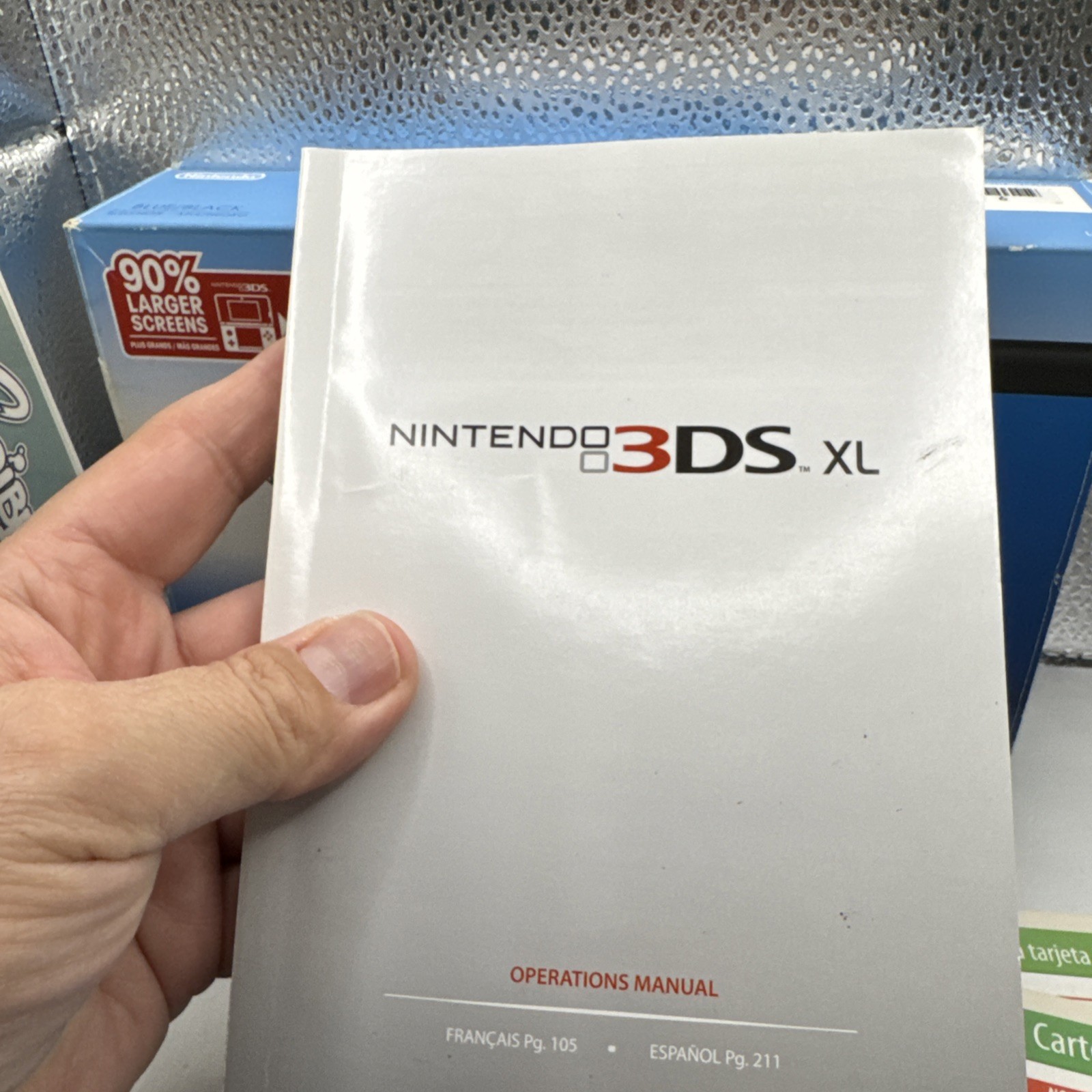 Nintendo 3DS XL Handheld Console SPR-001 Blue/Black USA Complete in Box +2 games
