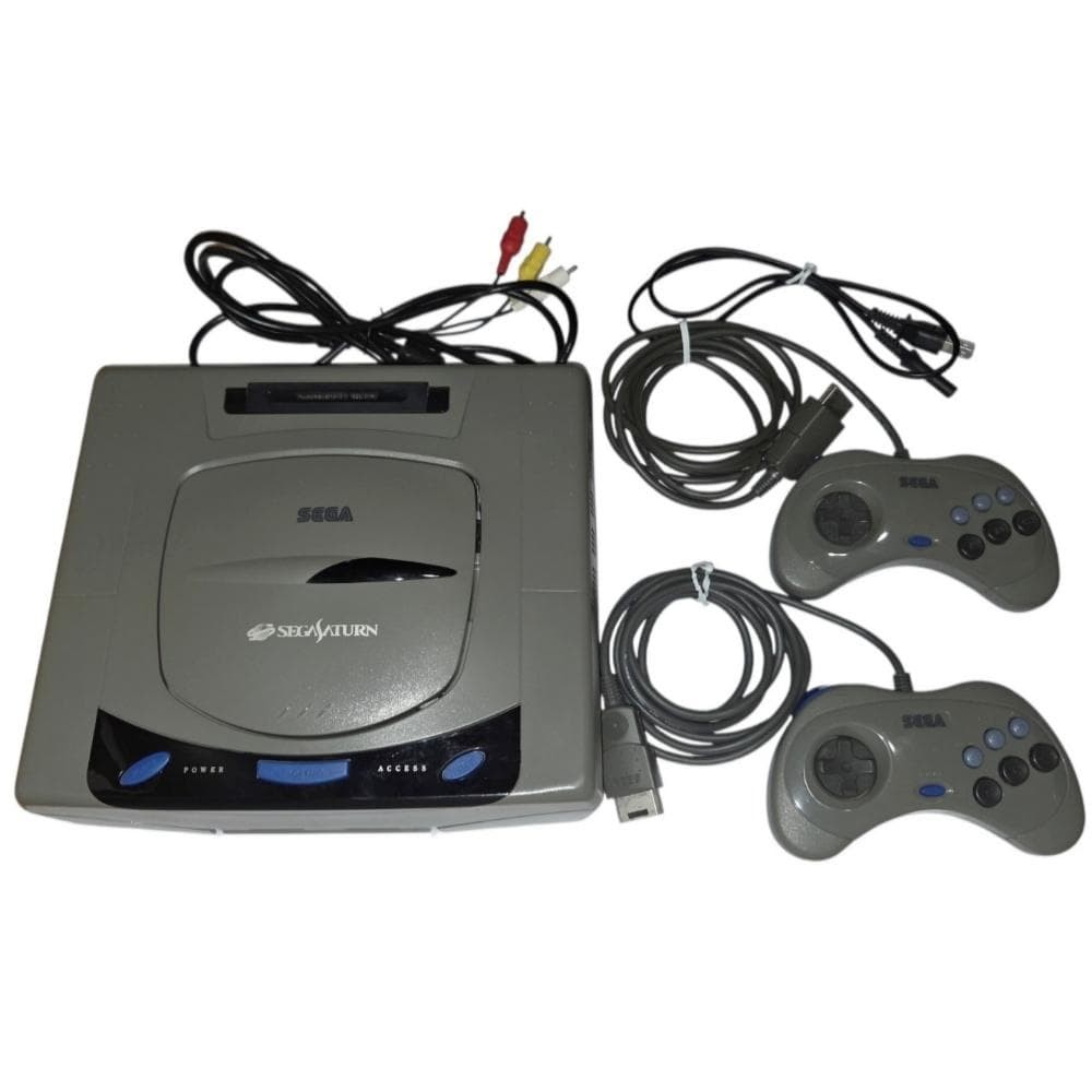 Boot confirmed battery replaced Sega Saturn main unit HST 3210 with controller