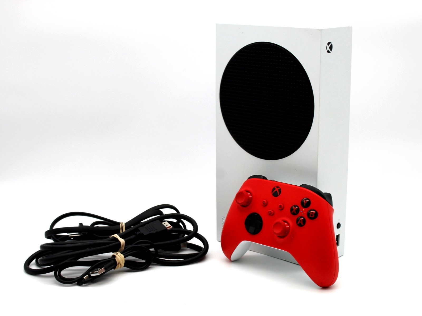 Microsoft Xbox Series S 512GB White Console Bundle w/ Red Wireless Controller