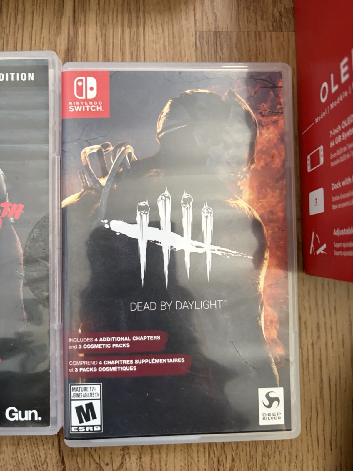 Nintendo Switch OLED White Bundle – 6 Games, Controller, Case – Near Mint in Box