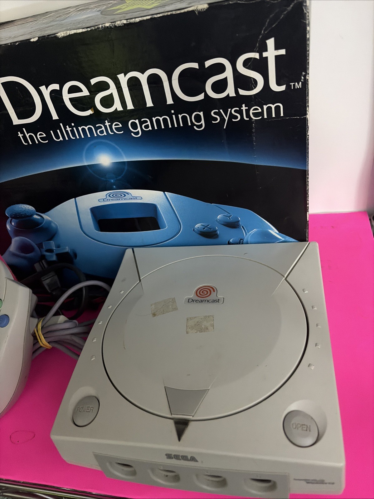 Sega Dreamcast Console in Box Tested Working Controller