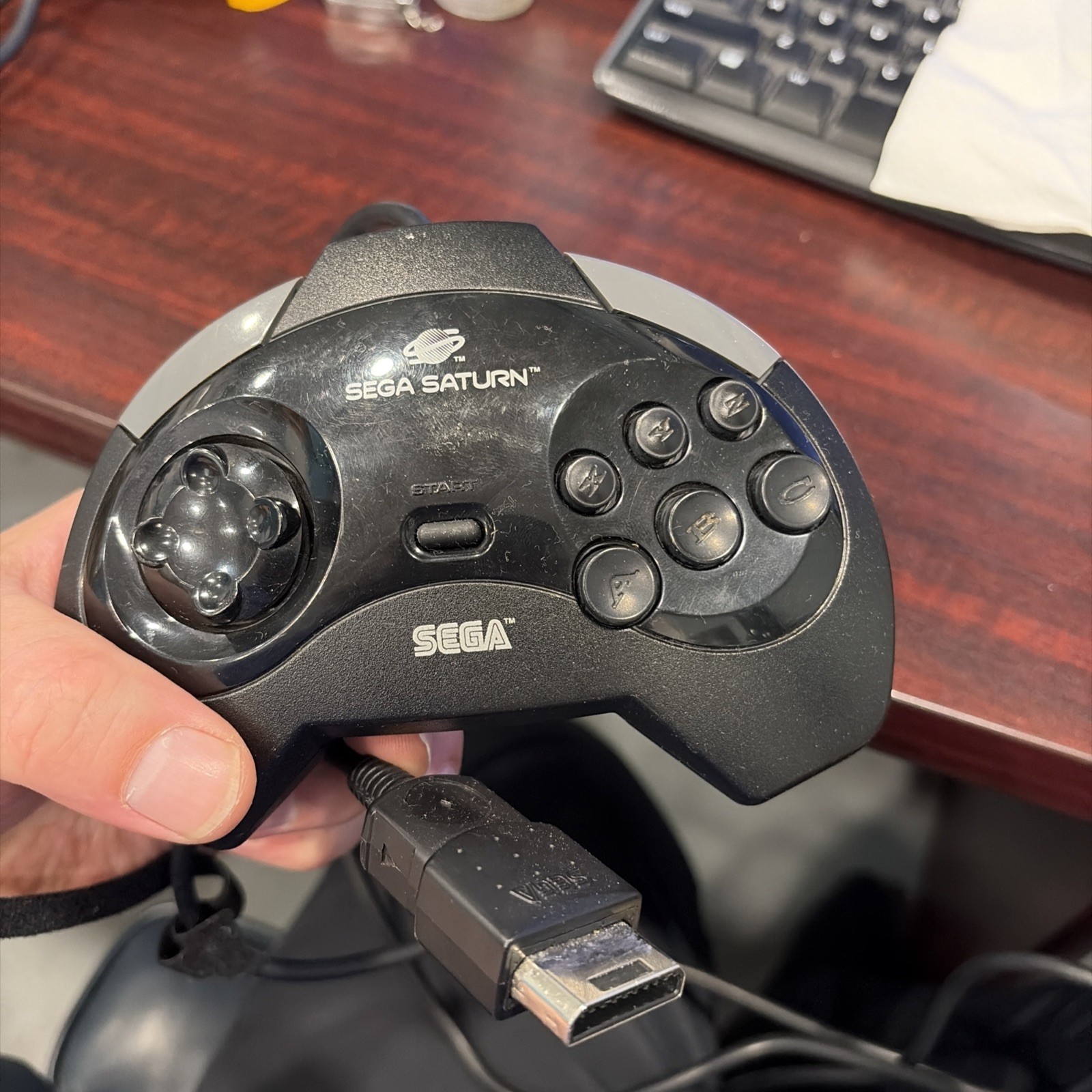 Sega Saturn MK-80000A Console Black Working W/ Controller and 17 games & backup