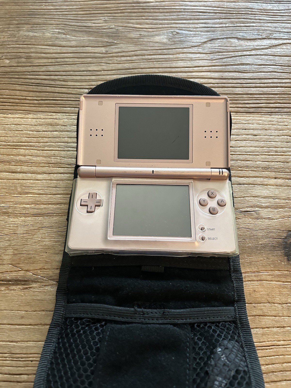 Nintendo DS Lite Metallic Rose Gold / Pink Handheld not tested case included