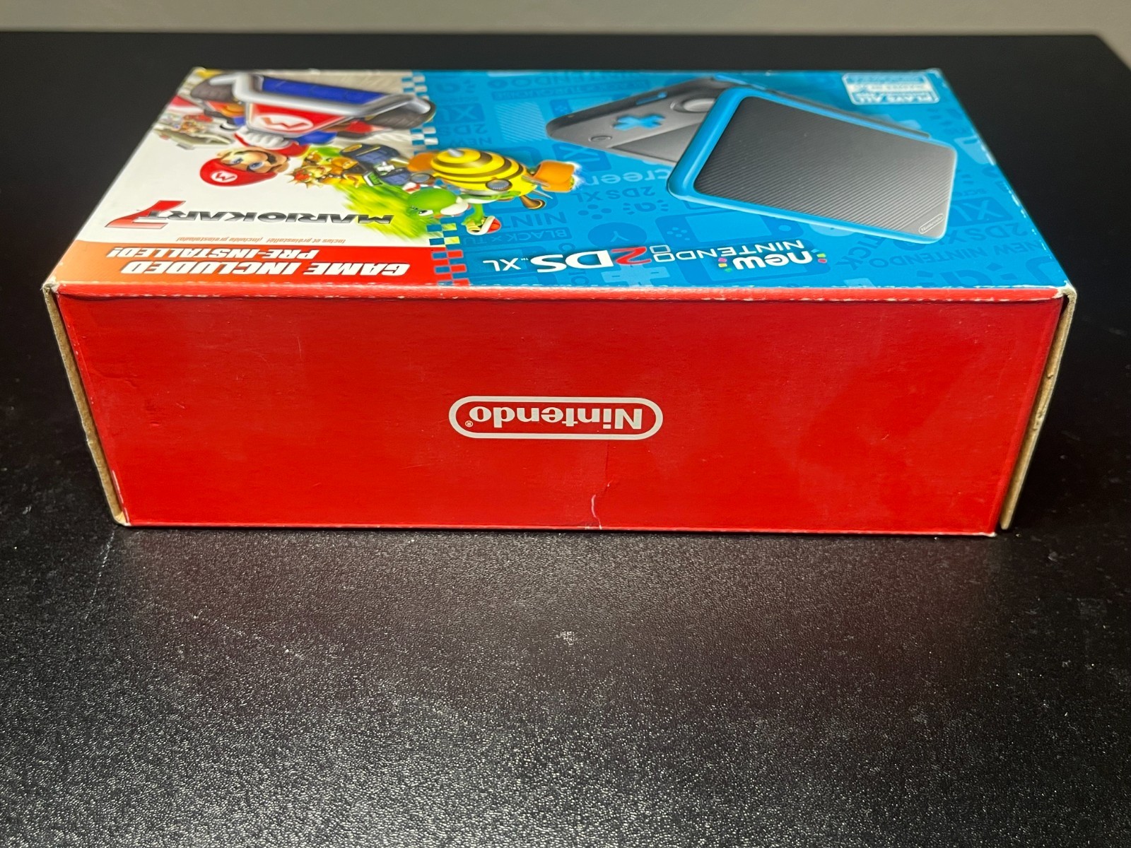 New Nintendo 2DS XL Handheld Console Mario Kart 7 Bundle Black/Turquoise A23