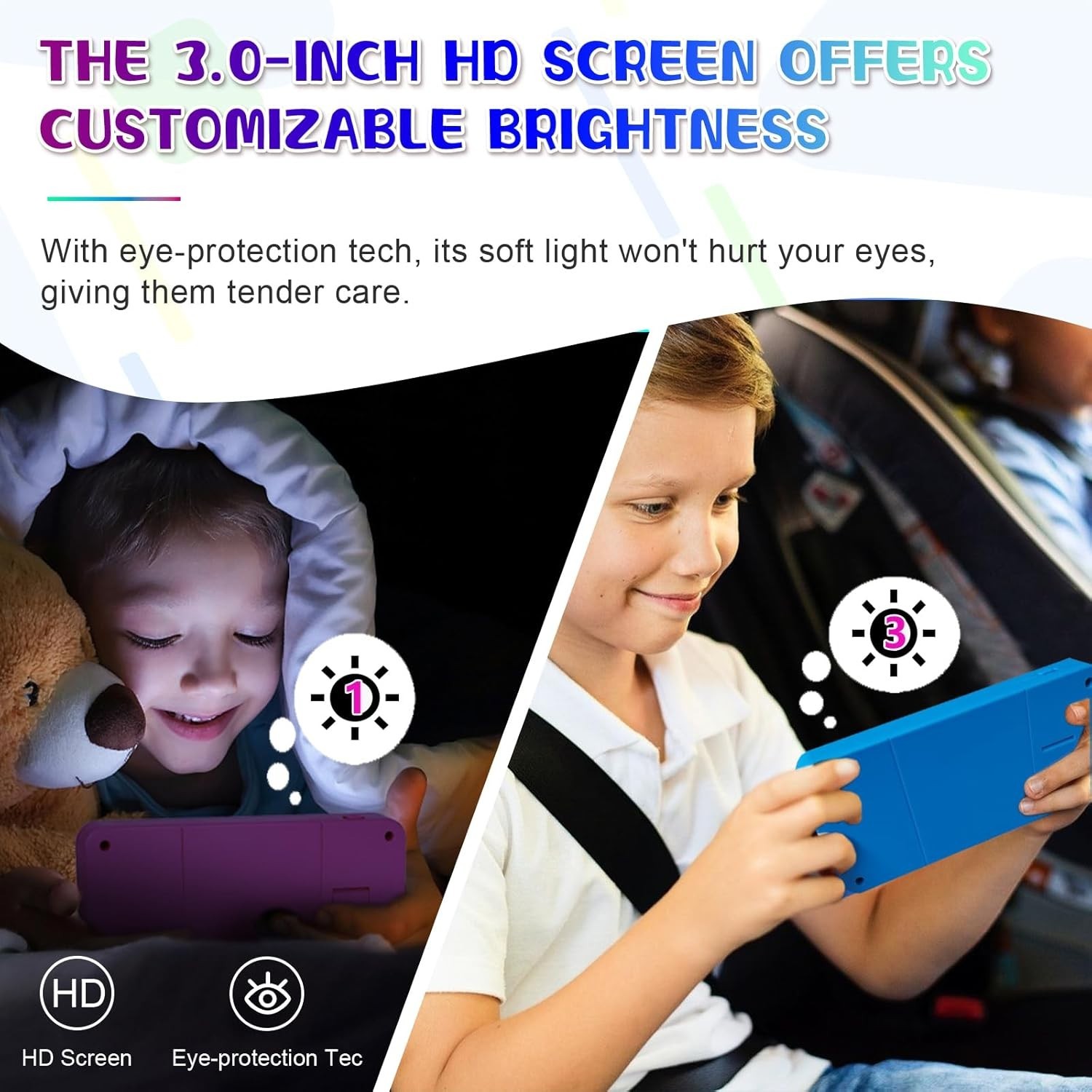 Handheld Game for Kids ，Built-in 220 32-bit Video Games, 3.0” IPS Screen, Rec…
