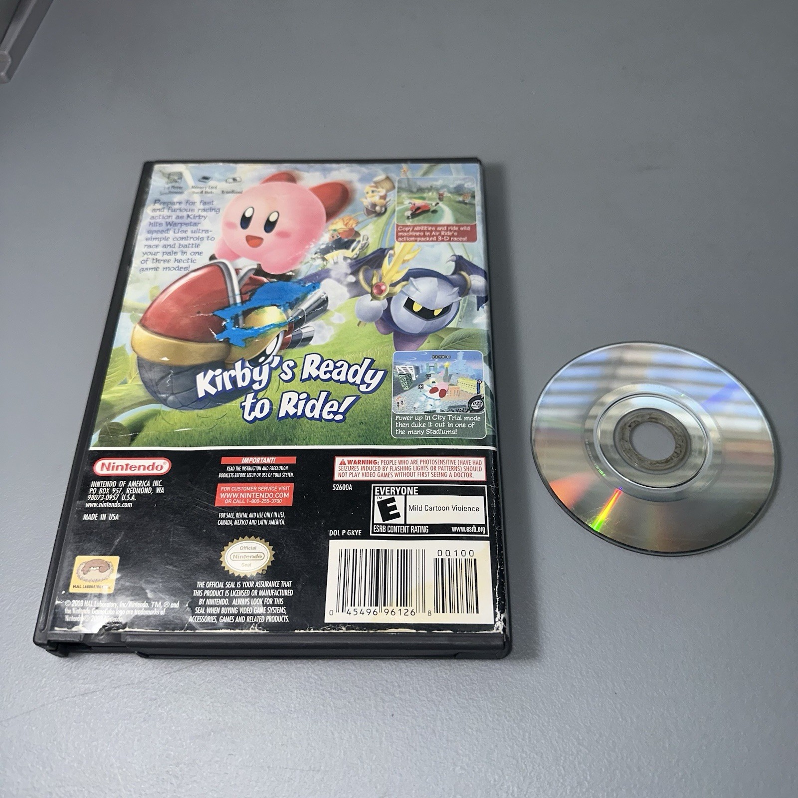 Kirby Air Ride – Nintendo GameCube – Disc and Case – No Manual – Tested