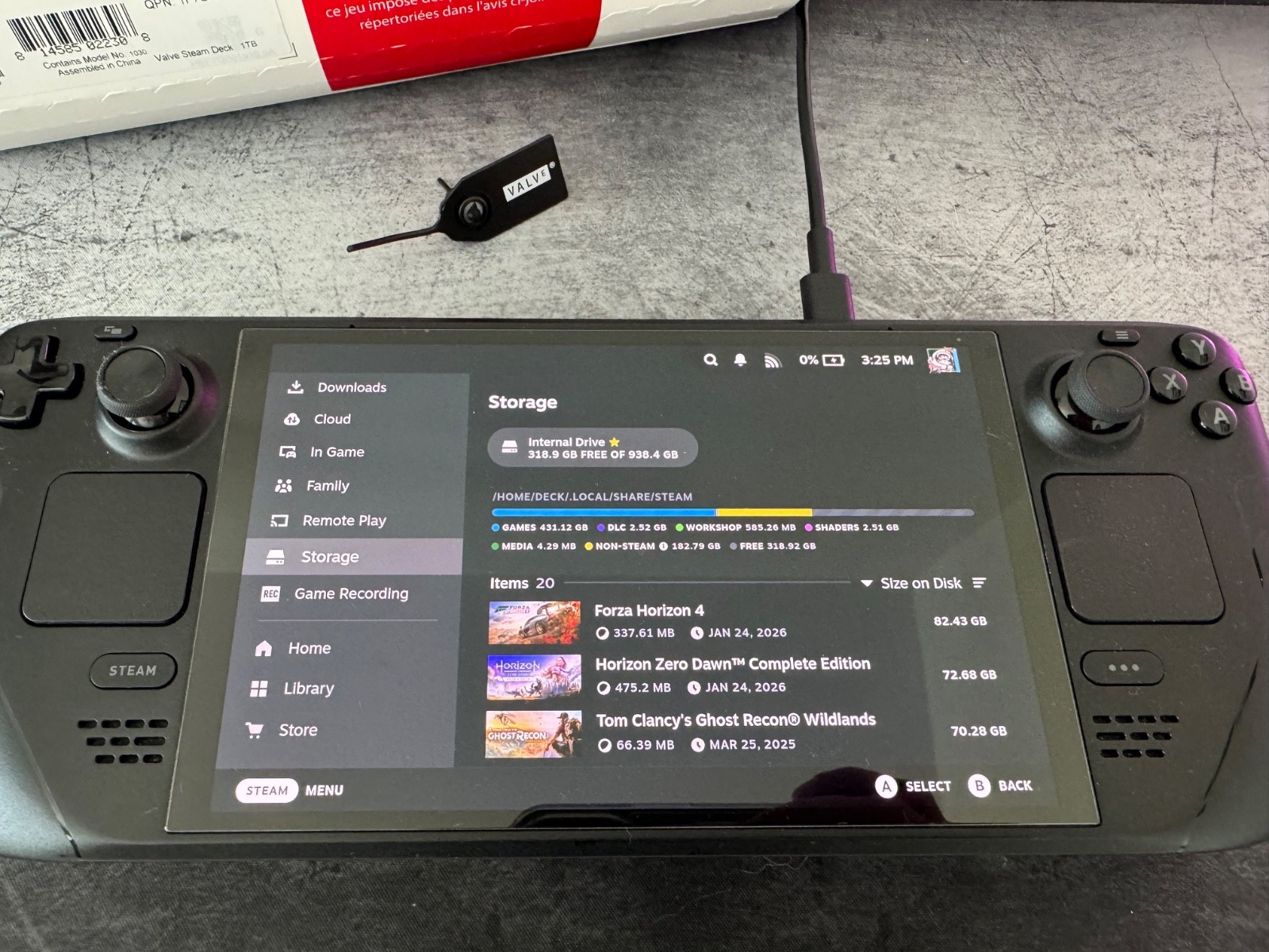 Valve Steam Deck OLED 1TB Black Handheld Gaming System with Original Packaging
