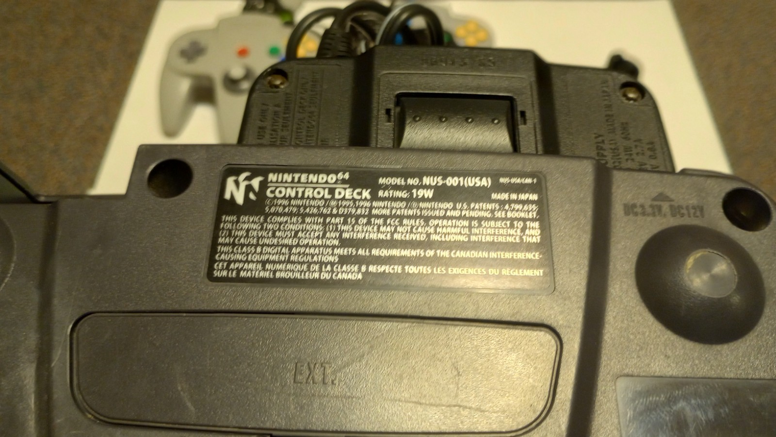 Nintendo 64 N64 Black Console NUS -001 USA Tested 2 Controllers Expansion Pak