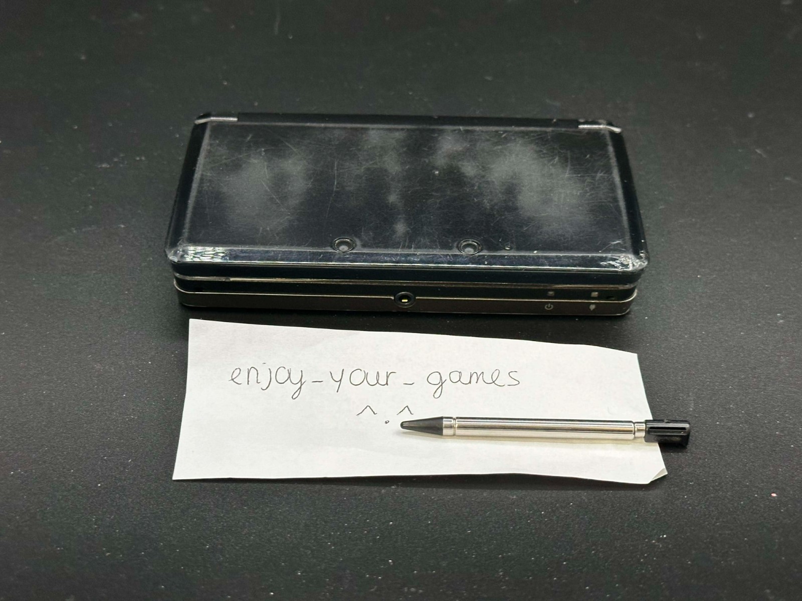 Nintendo 3DS Silver/Black Tested | English | Charger | USA Seller-SHIP IN 1-DAY