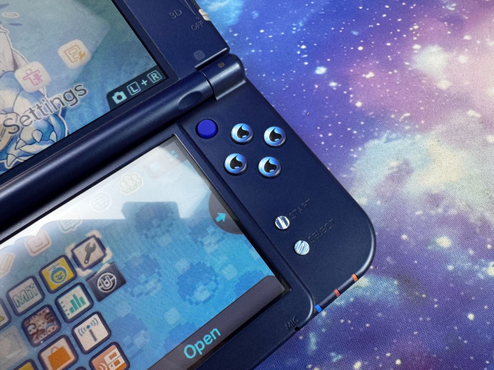 LOOPY USB-C INBUILT CAPTURE CARD Blue New Nintendo 3DS XL Console 128gb UV SHELL
