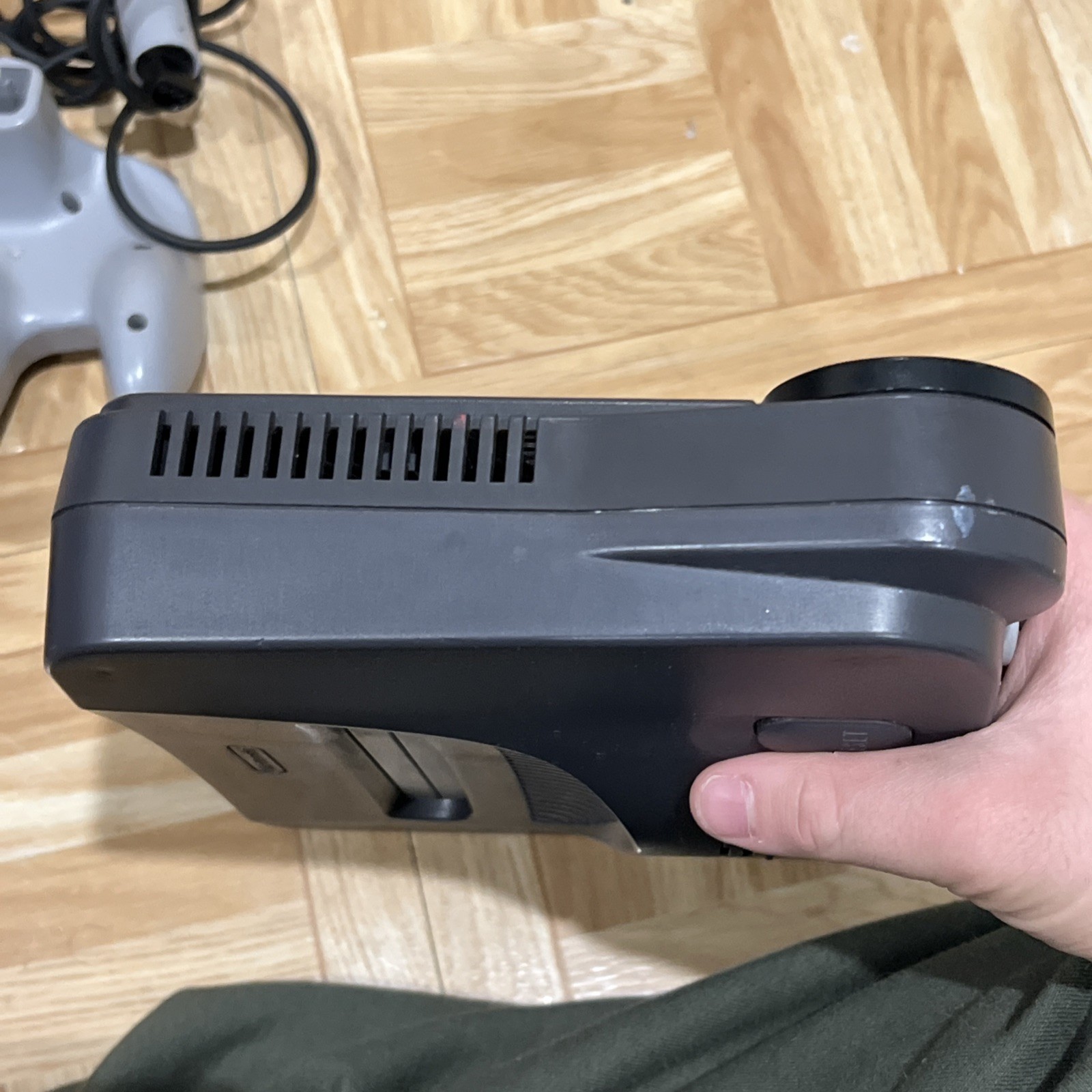 Nintendo 64 N64 Black Console With 1 Controller,cords, And NFL Blitz 200