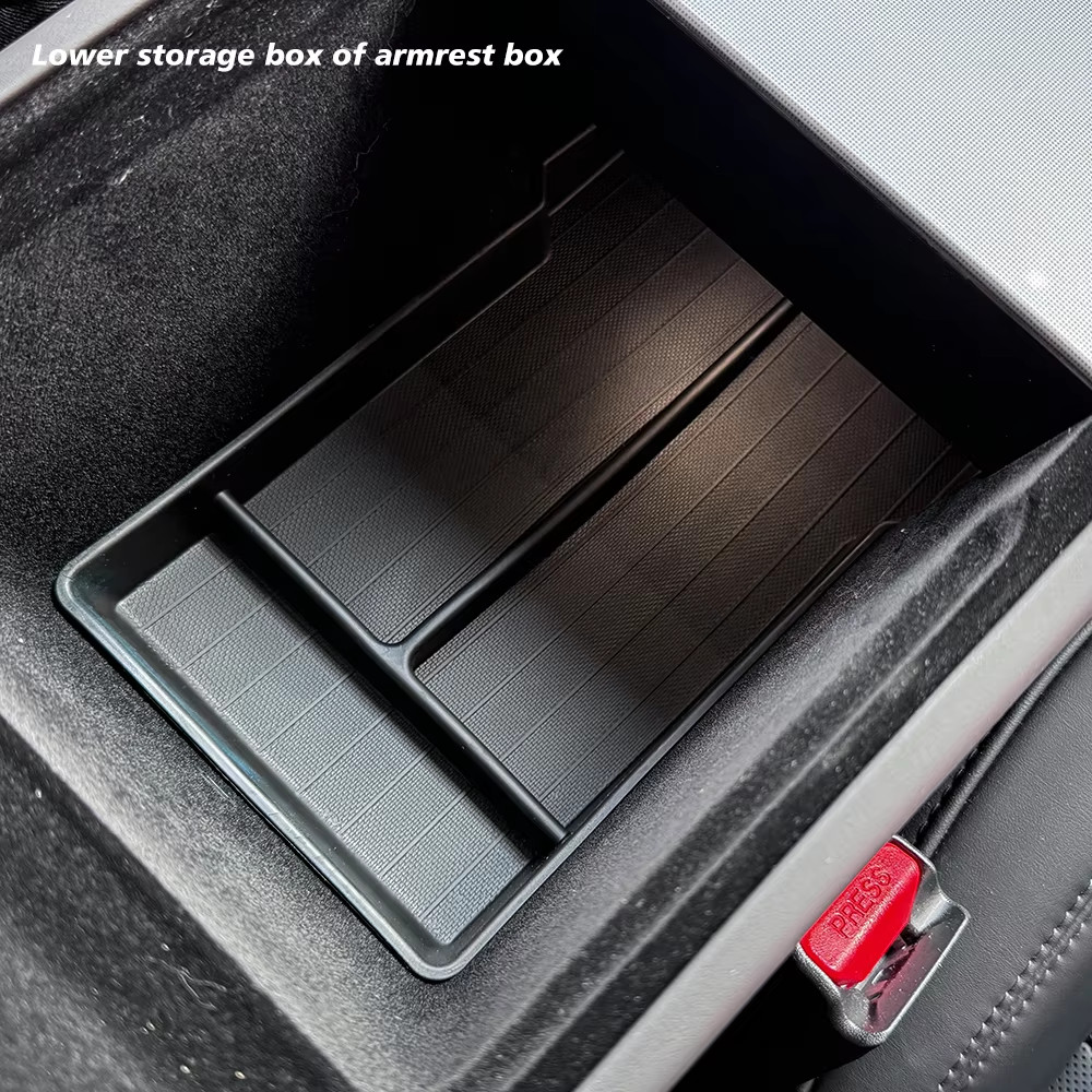 Console & Armrest Storage Box For Tesla New Model Y 2025 Juniper Launch ABS with