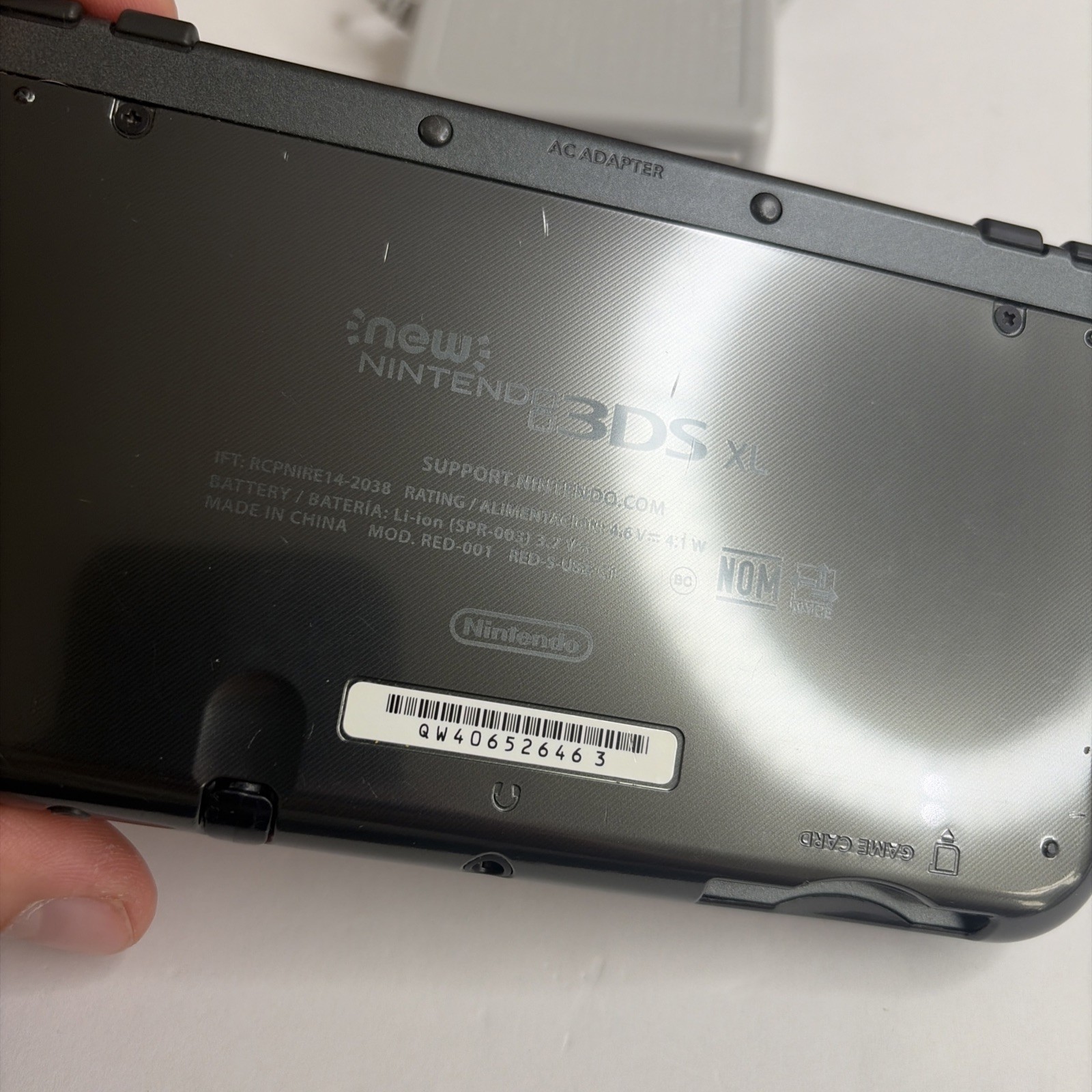 NICE! New Nintendo 3DS XL Gray Black Console Top IPS Charger Stylus US Version