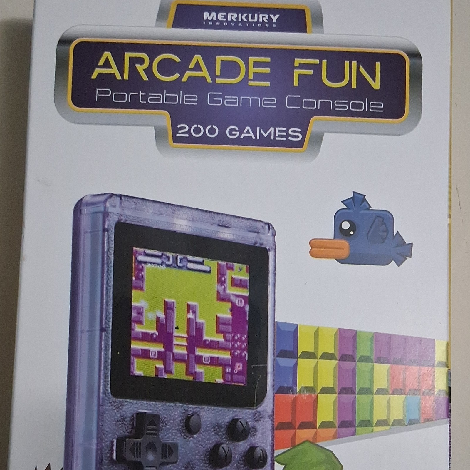 Merkury Innovations Arcade Fun Handheld System Portable Console 200 Games Purple