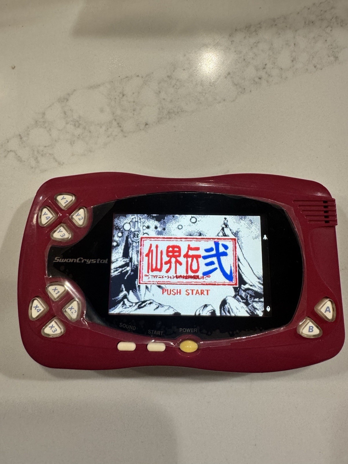 WonderSwan Crystal Wine Red Console IPS Backlight LCD Mod