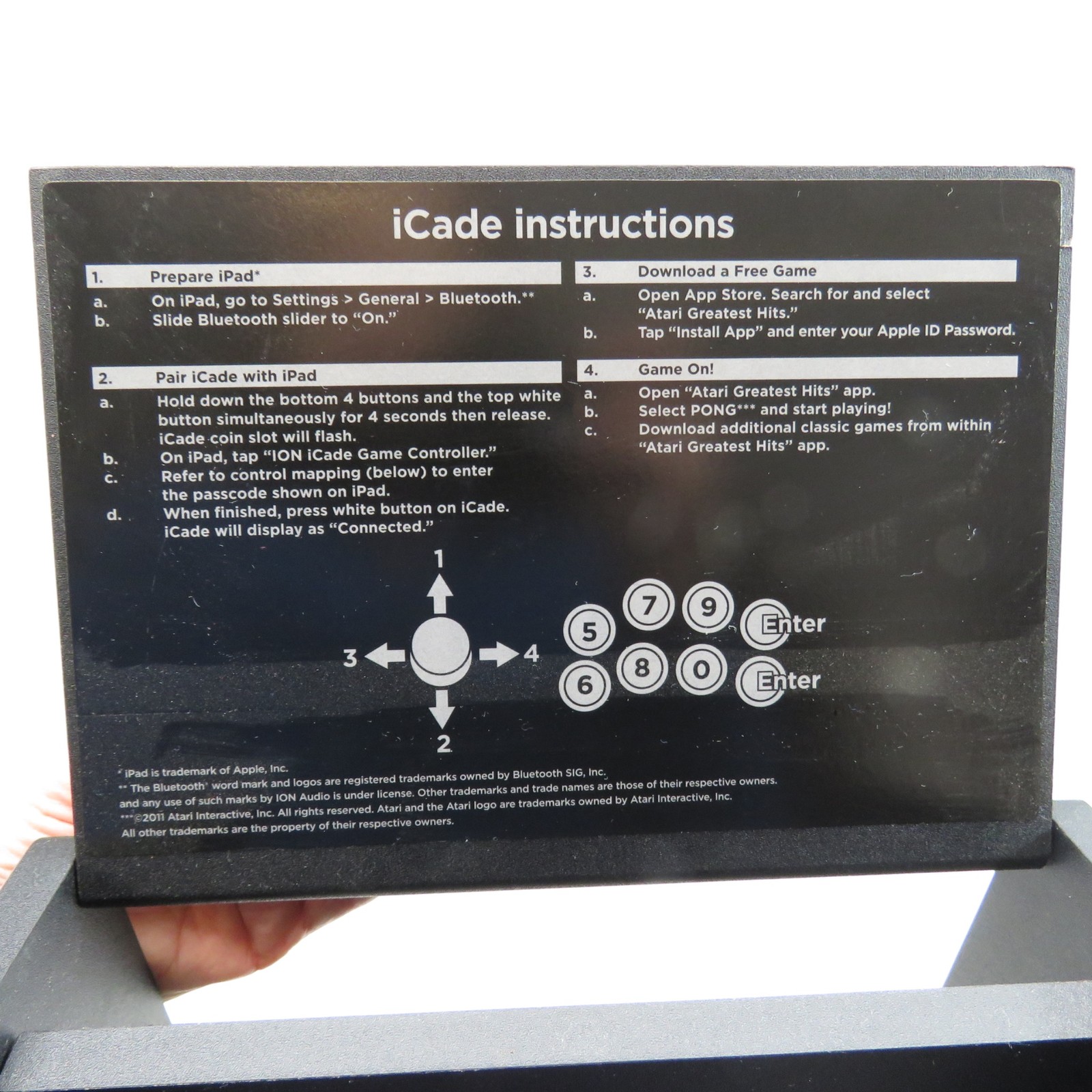 iCade Ion Video Game Unit 2011 Atari Classic Games Apple iPad Bluetooth