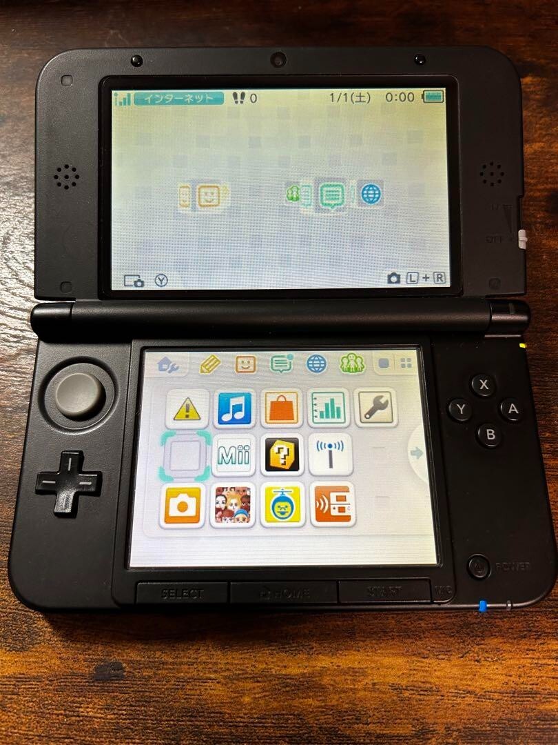 Nintendo 3DS XL LL Silver Black Console Stylus Working Tested Japanese ver