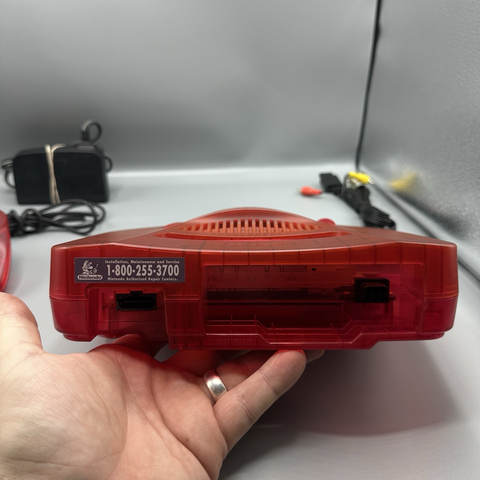 N64 Watermelon Red Funtastic Console Tested Working USA W CONTROLLER
