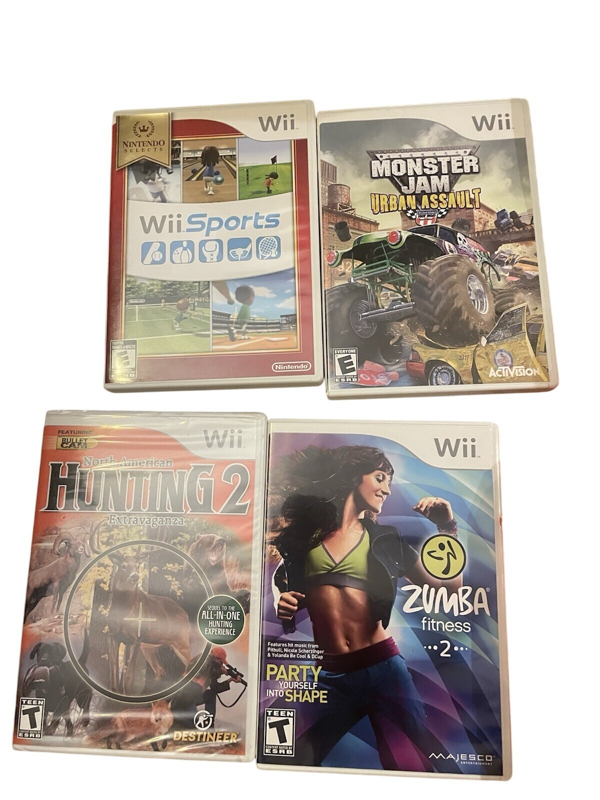 Nintendo Console Lot & 15 Pack Adapt 7 Game Wii Sports Game Tested Operates