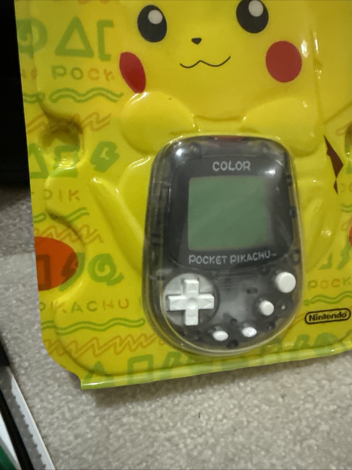 1999 Nintendo Pokemon Pocket Pikachu Color MPG-002 Pedometer Unopened