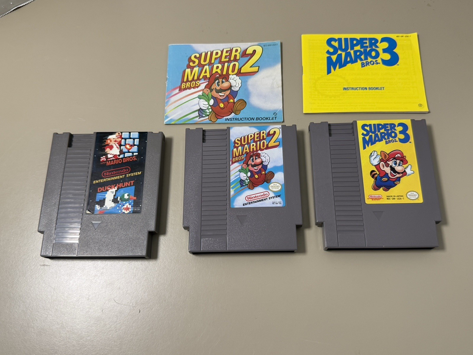Nintendo NES Console Bundle with Super Mario Bros 1 2 3 + 2 Controllers & Zapper