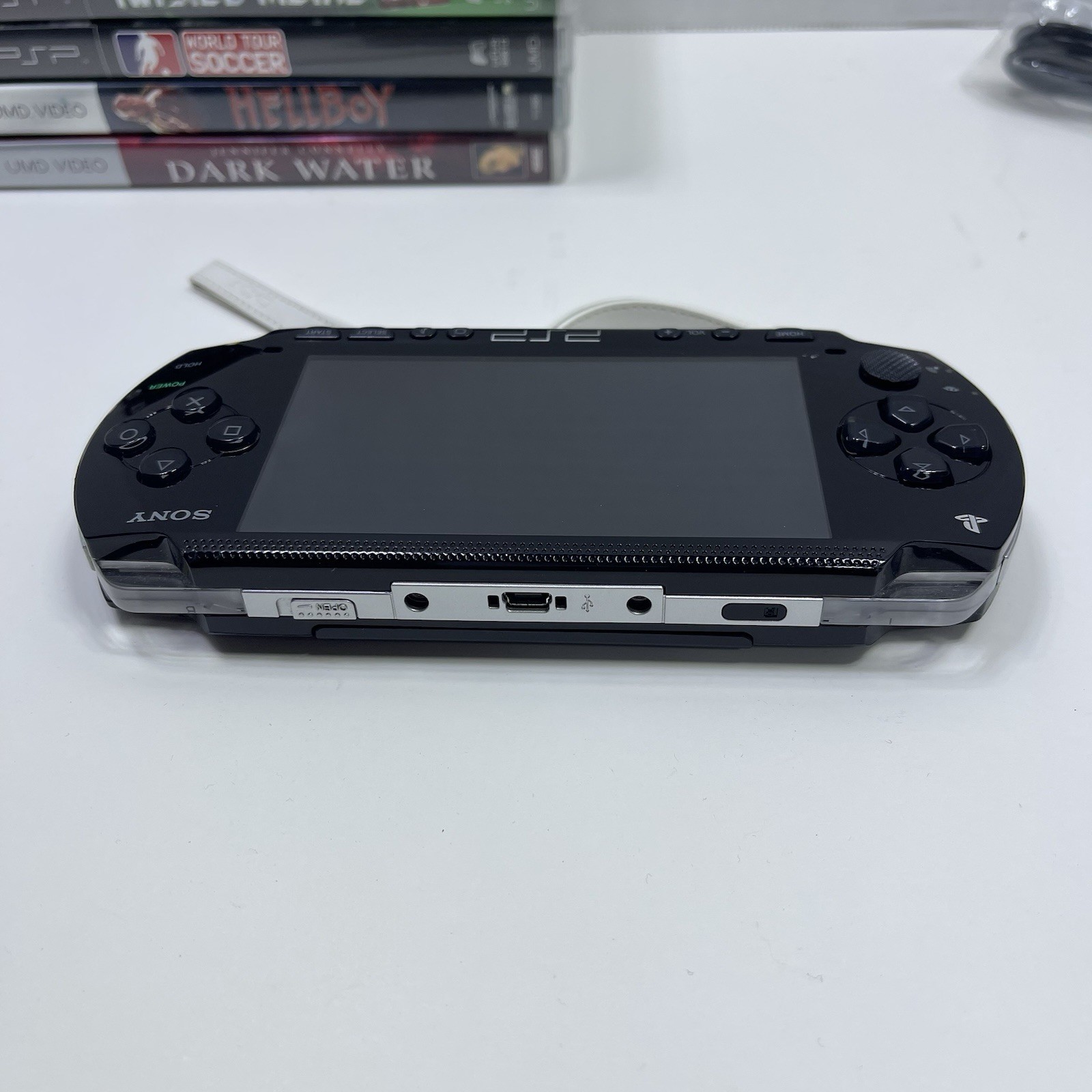 Sony PSP-1001 Lot Black Handheld Console W/ Games Memory Stick Charger & Manual