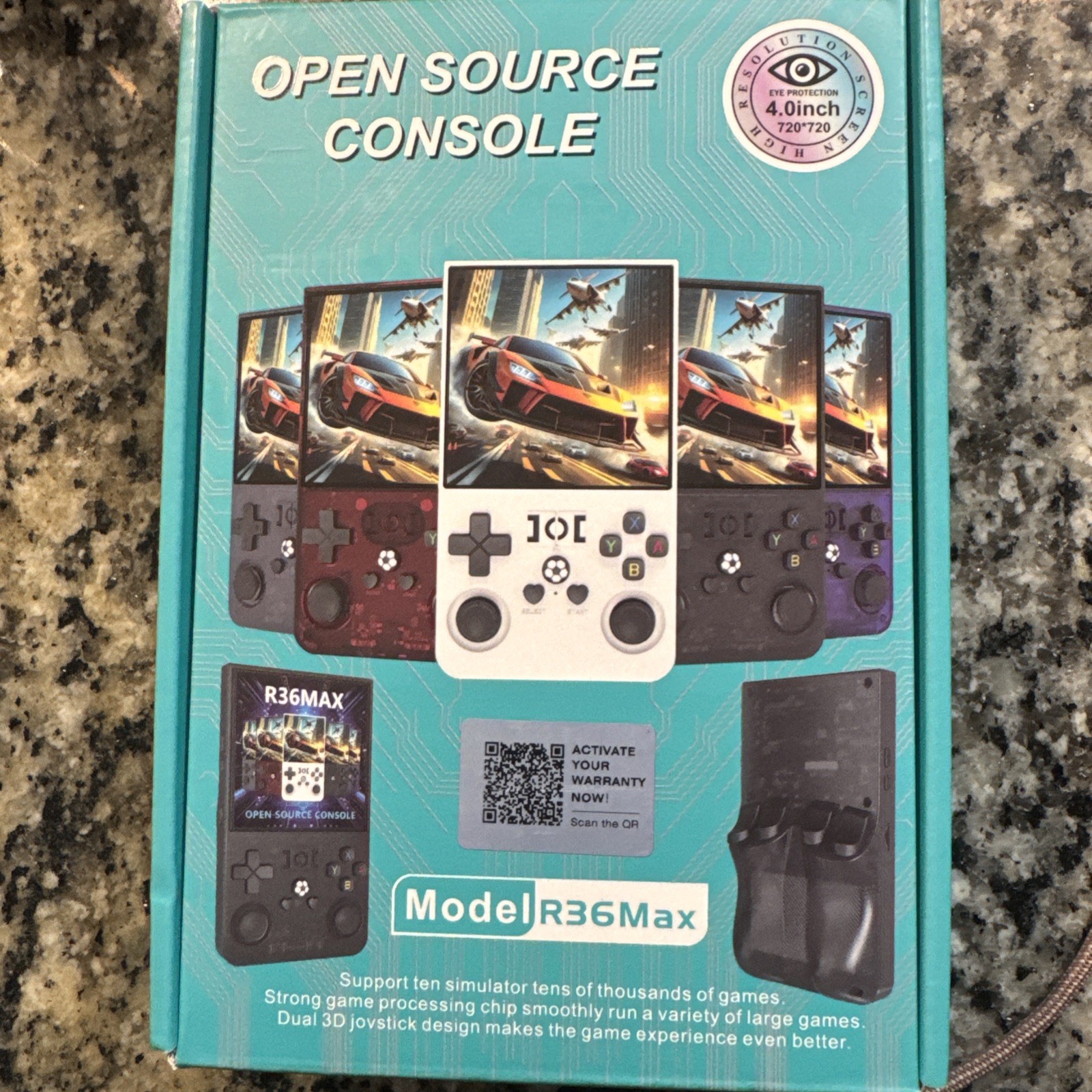 Open Source R36MAX 4000mAh Portable Rechargeable Handheld Retro Game Console