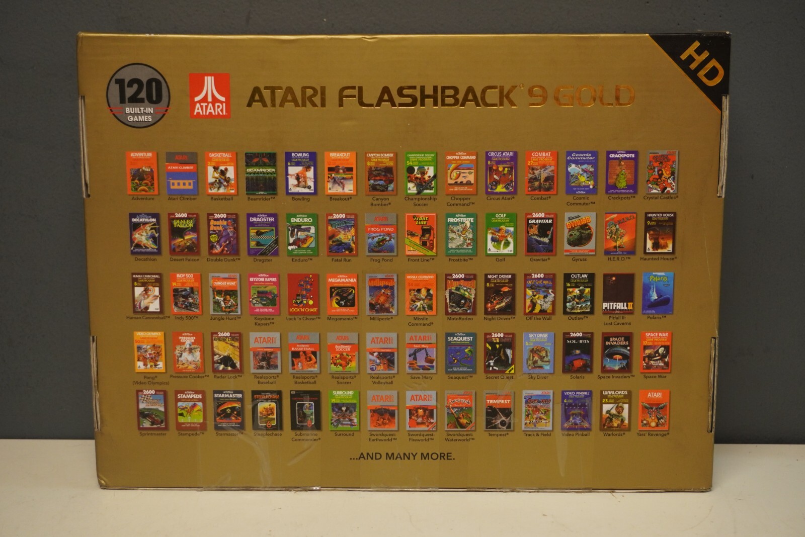 Atari Flashback 9 Gold HD Console w/ 120 Built in games – 2 Joystick Controllers